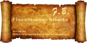 Fleischhacker Bíborka névjegykártya